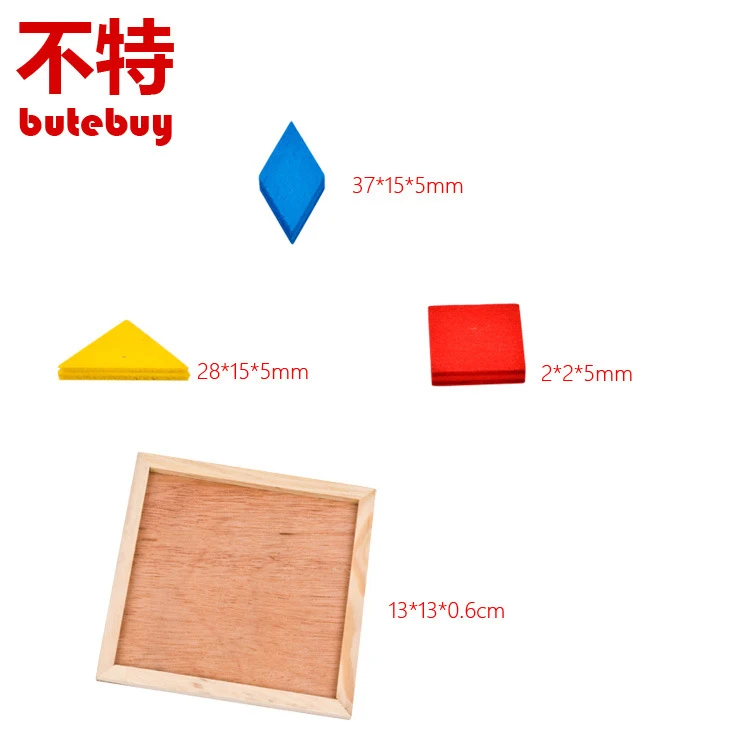 Butebuy пазл деревянные детские игрушки красочные алмазные Пазлы геометрическая