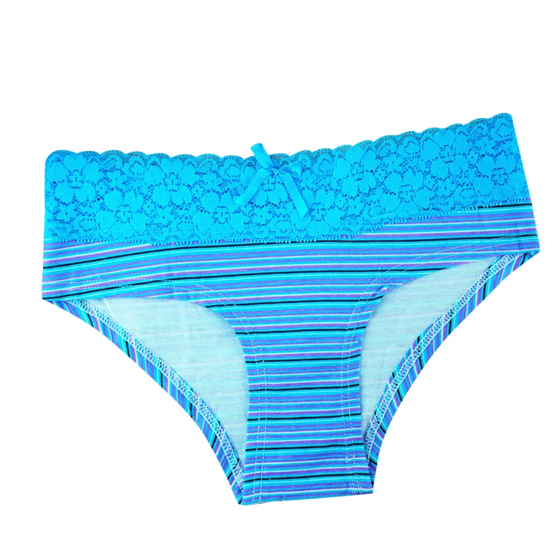 300 шт./лот полосатый Для женщин трусики леди краткое пикантные кружевные