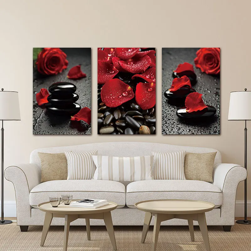 Без Рамки настенная живопись розы холст картина украшение дома панно настенные