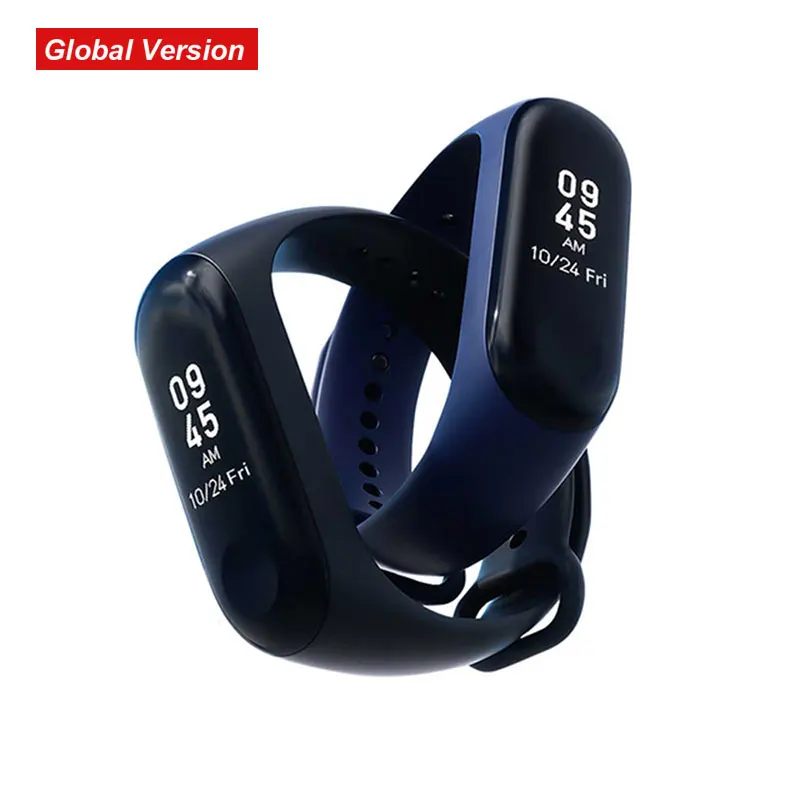 Глобальная версия Xiaomi mi Band 3 0,78 большой OLED сенсорный экран Смарт-Браслет фитнес-трекер mi Band 3 цветной смарт-браслет - Цвет: Black Standard