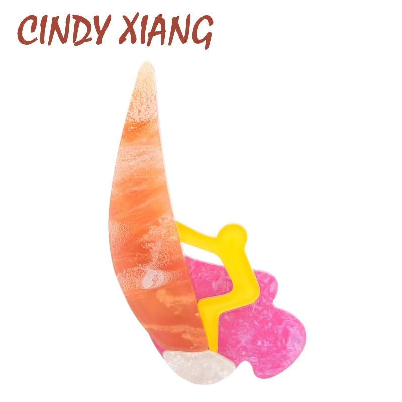 Женские броши CINDY XIANG из ацетатного волокна для серфинга ювелирные изделия акрила