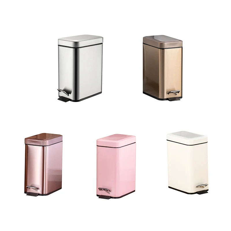 Педальная корзина бытовая мусорная бесшумная кухонная из нержавеющей стали с