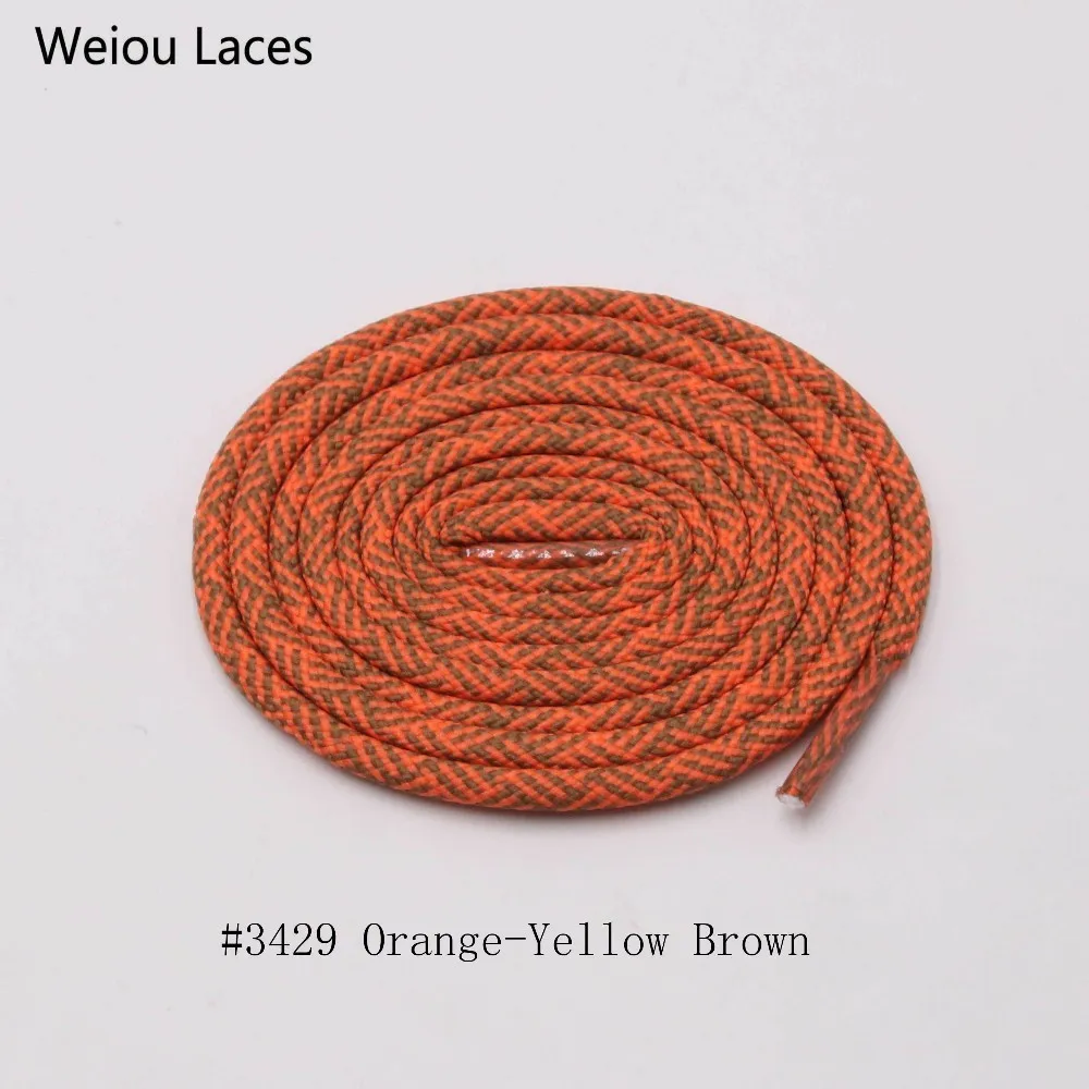 3429 Orange-Yellow B Эксклюзивные спиральные круглые шнурки Weiou 4,5 мм шириной, два цвета, прозрачные пластиковые шнурки - Цвет: 3429 Orange-Yellow B