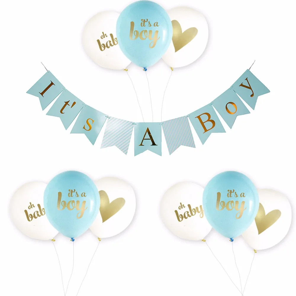 Декоративный набор Babyshower: это мальчик и девочка баннер латексные шары с о