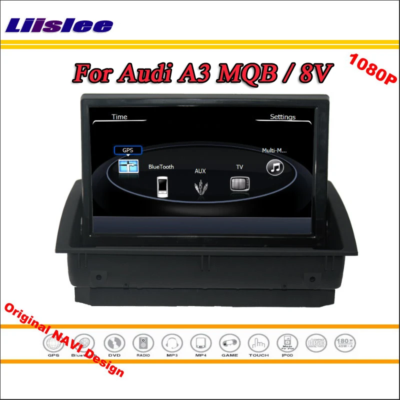 Liislee для Audi A3 MQB/8 V стерео радио CD-плеер dvd-плеер gps карта Nav Навигация 1080 P HD Экран Системы дизайн Navi