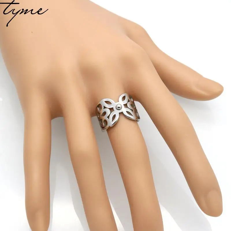 2017 титановая сталь модный стиль золотой цвет Камелия женские и мужские кольца