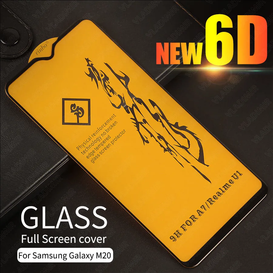 6D полное покрытие закаленное Стекло для samsung Galaxy M10 M20 M30 A10 A20 A30 A40 A40s A50 A60 A70 A80 A90 с уровнем твердости 9H Экран протектор