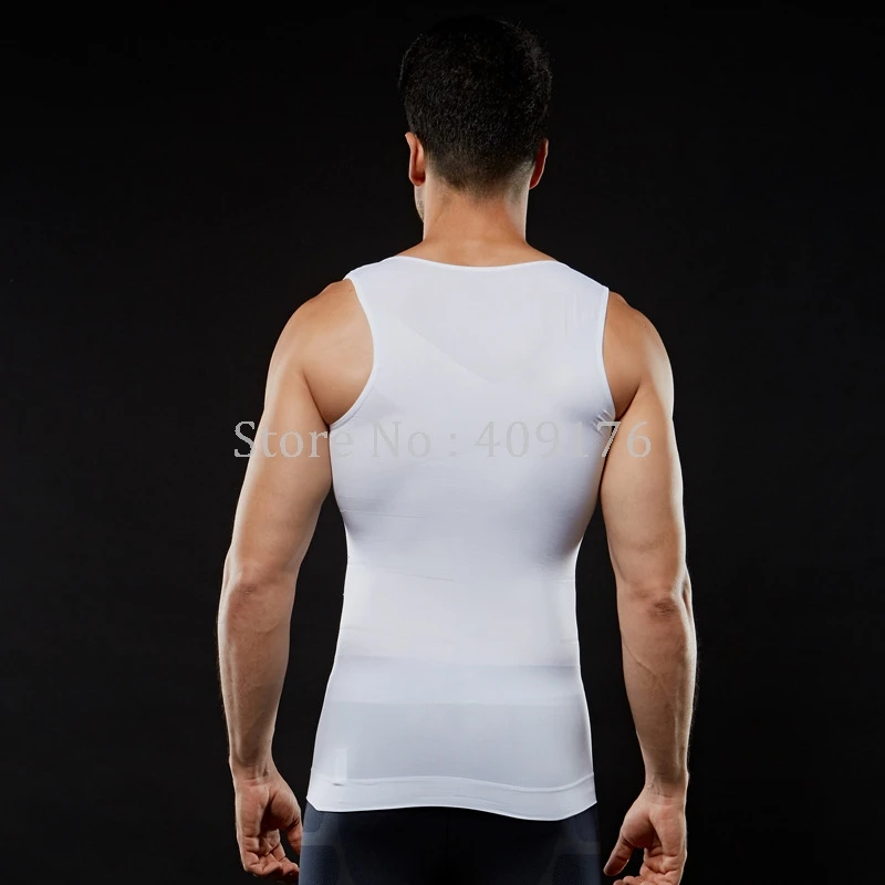 Men Slimming Bodybuilding Vest Compression Chest Tops Seamless Sleeveless Undershirt