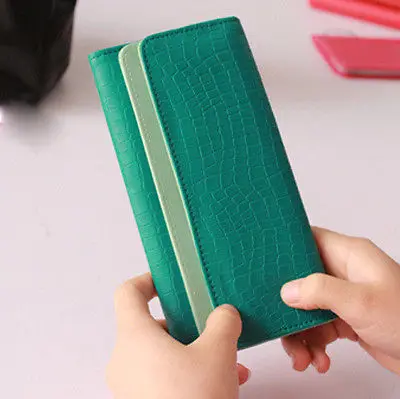 Модный женский длинный кошелек OL с двойным клапаном и отделением для карт 11