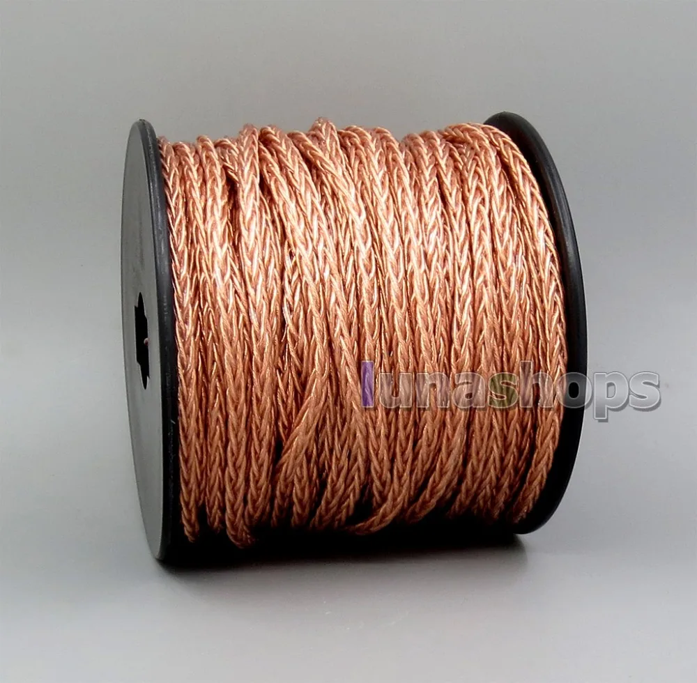LN006145 медный Litz 8 Core OCC посеребренный провод для наушников Shure Fostex QDC ue 1964