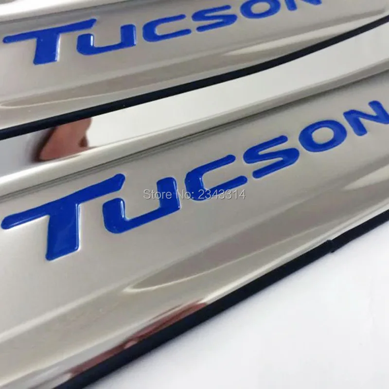 Накладка на порог из нержавеющей стали для Hyundai Tucson 2015 2018 2019 2020|stainless steel scuff plate|scuff