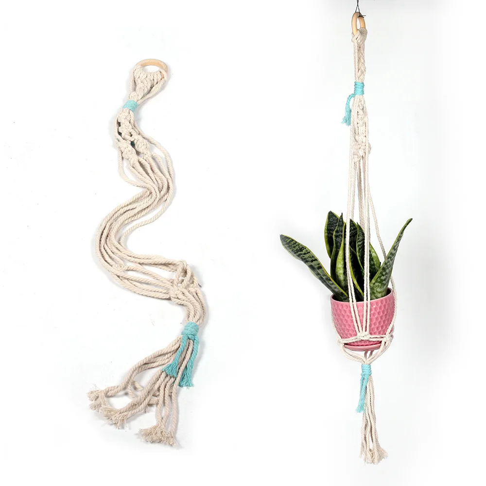 Горячая Распродажа держатель цветочного горшка подвесной для растений макраме