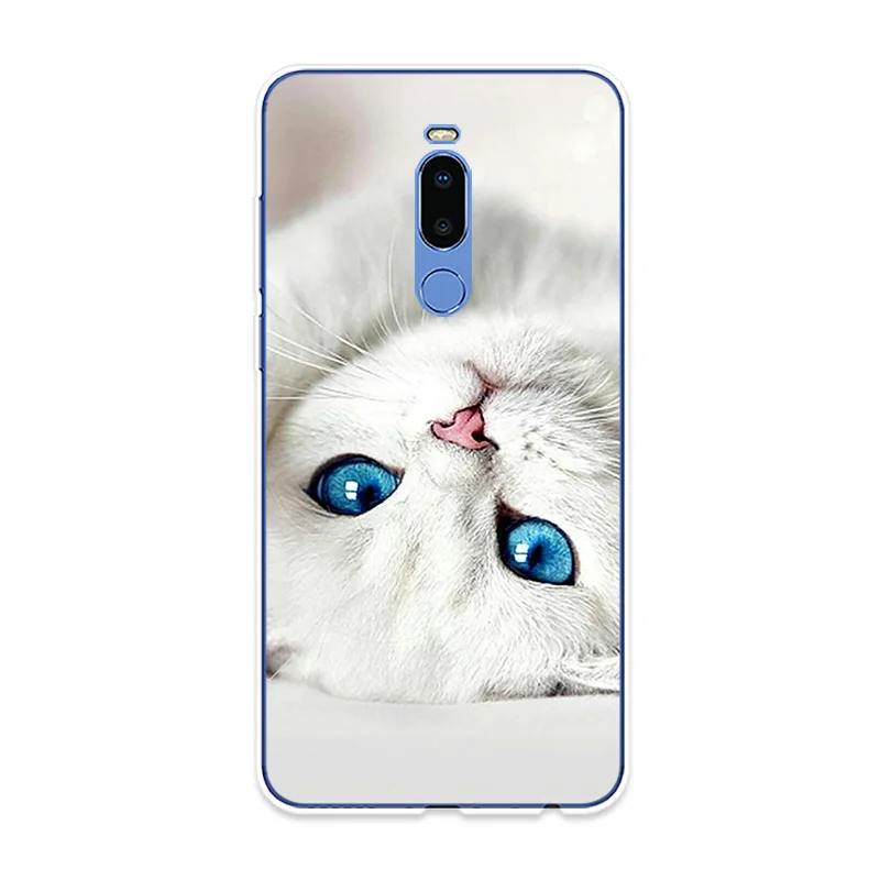 Чехол для телефона Meizu 15 Lite 16 16th Plus 16X 16S X8 милый силиконовый чехол с рисунком кота