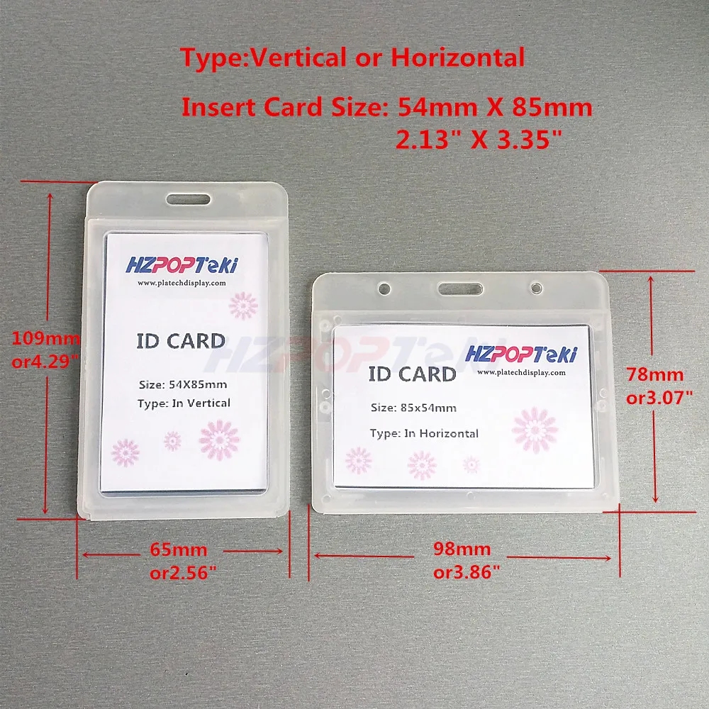 54x85 мм Пластиковый Полипропиленовый держатель для удостоверения личности