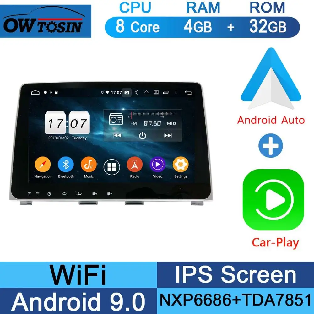 32G CarPlay Android " ips 8 ядерный 4 Гб+ 64 ГБ Android 9,0 автомобильный мультимедийный плеер для hyundai Sonata 9 gps Радио стерео DSP CarPlay Parrot BT - Цвет: 32G CarPlay Android