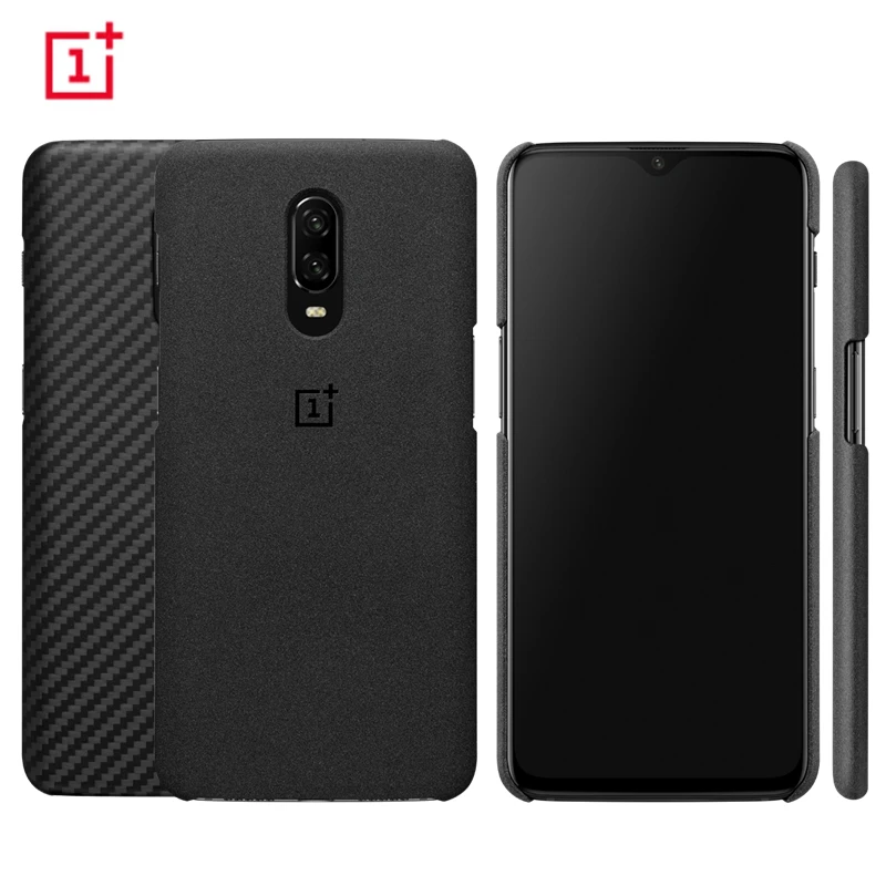 Чехол для OnePlus 6T оригинальный Официальный чехол с песчаником Kevlar Karbon защитный One