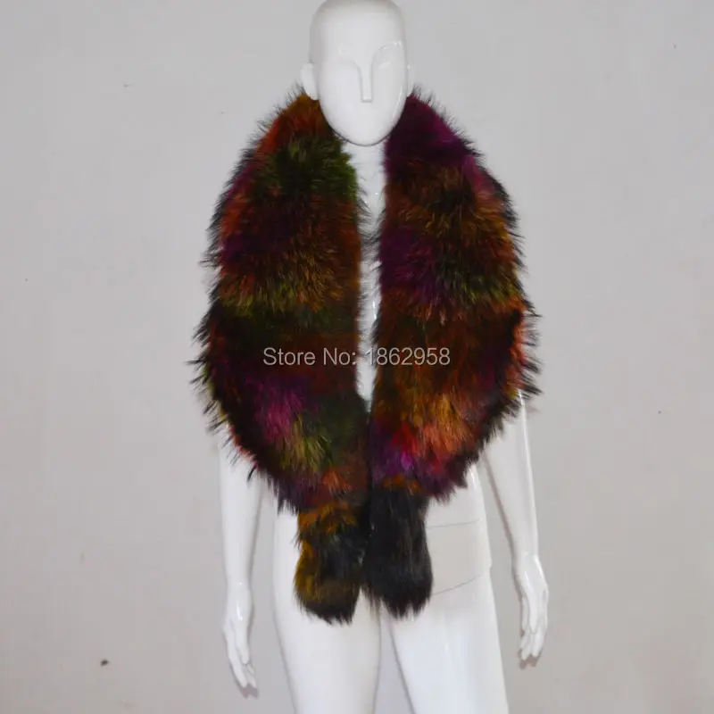 SJ762 Одежда высшего качества Красочный дизайн красивые весь большой енот Воротник