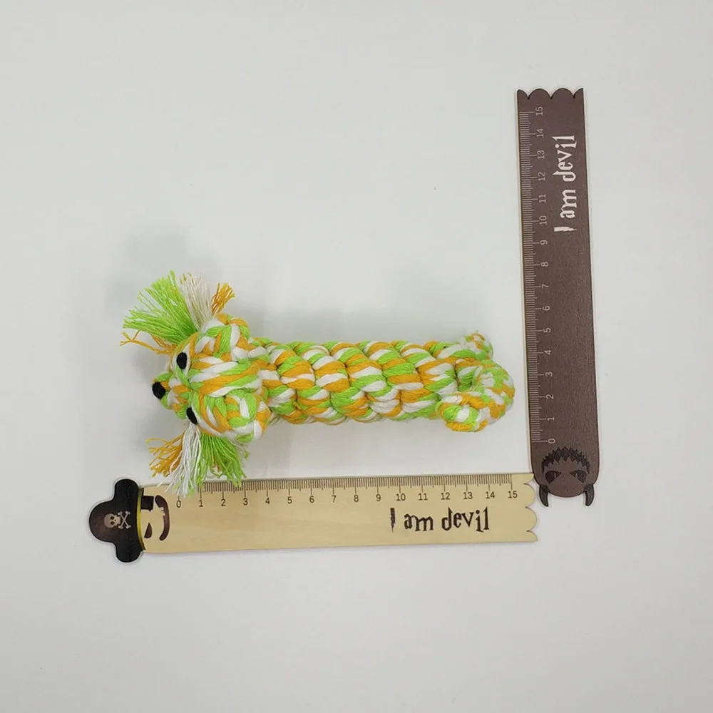 Cat Chew Toys Cotton Rope Plaited Mixed Color Small Tiger Shape Handmade Cats and Dogs Bite Toy Pet Products zabawki dla kota | Дом и сад