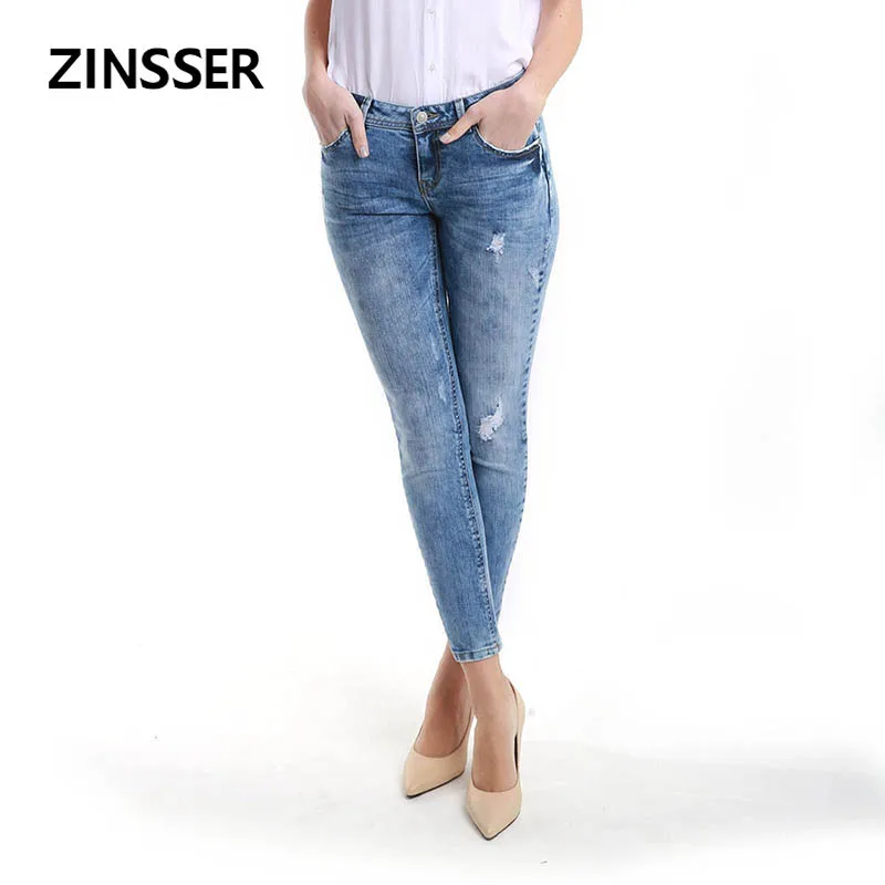 Женские джинсовые обтягивающие брюки стрейч с низкой талией кислотные зимние