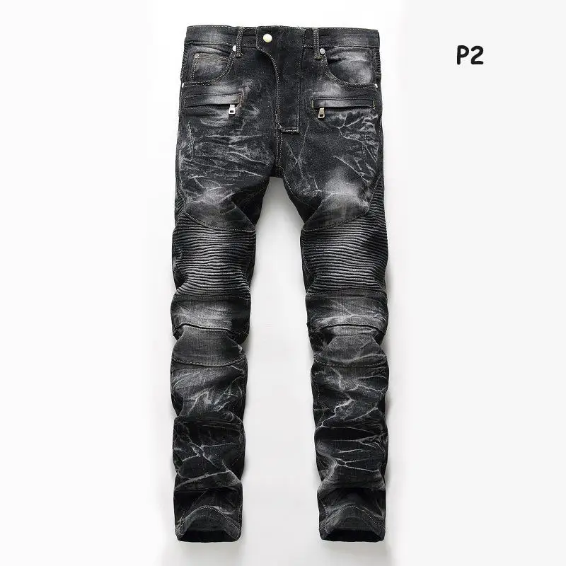 Good quality 2018 New mens denim pants distressed hole jeans casual locomotive Straight Fashion Trousers|Мужские джинсы| |