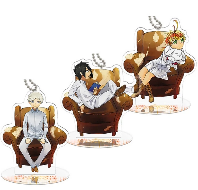 10 шт./лот The Promised Neverland Эмма Норман Рэй Косплей Вечеринка Акриловый Брелок-ключ Кулон для телефона Модельная игрушка Подарки.