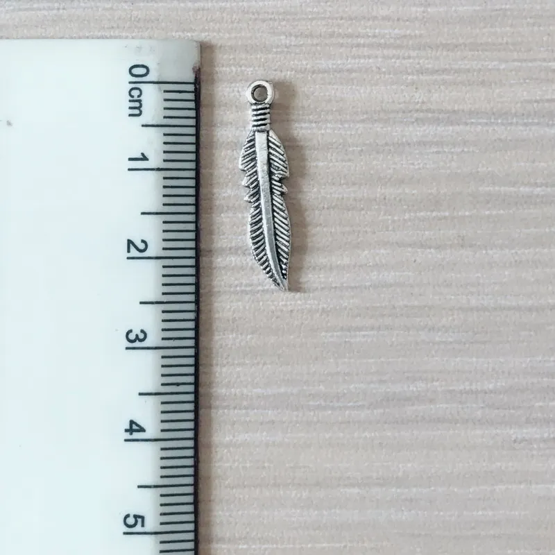 20 шт. DIY ювелирные изделия маленькие подвески в виде перьев подвеска для браслета