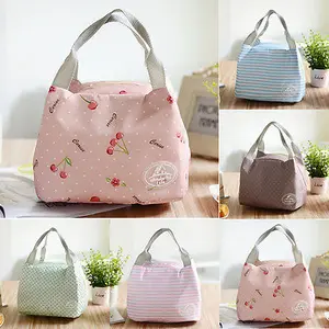 Термоизолированная коробка для пикника-сумка для обеды, контейнер для женщин, сумка в полоску, детская дорожная сумка