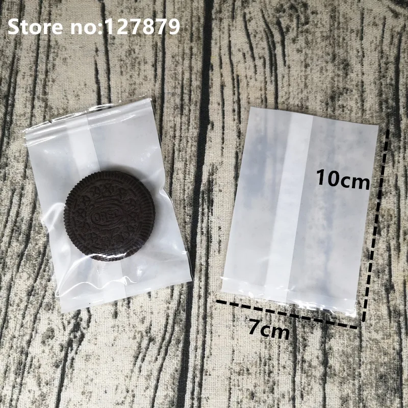 Bottom white 7x10cm 50 шт несколько дизайн упаковочная сумка пластиковые мешки для пирожных печенья упаковка пластиковые пакеты для печенье конфеты еда матовое плоское уплотнение - Цвет: Bottom white 7x10cm