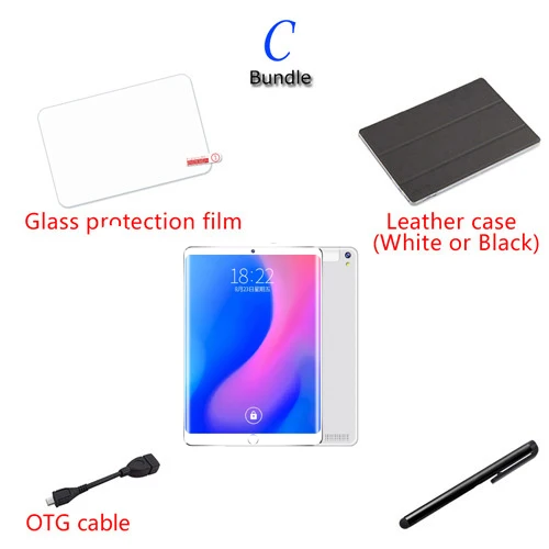 C 10,1 дюймов планшет enfa Octa Core 6 ГБ ОЗУ 128 Гб ПЗУ 1280 800 ips Android 6,0 gps Bluetooth FM Wi-Fi планшеты планшетный ПК в Москву - Комплект: C