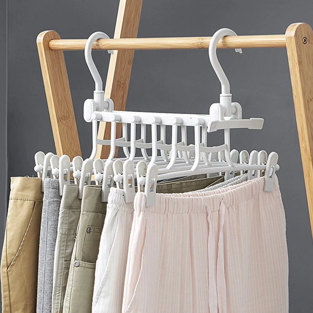 Clip Multi Layers Save Space Organizer Classify Pants Antislip Household Rack 360 Degree Rotating Clothes Hanger Foldable | Дом и сад