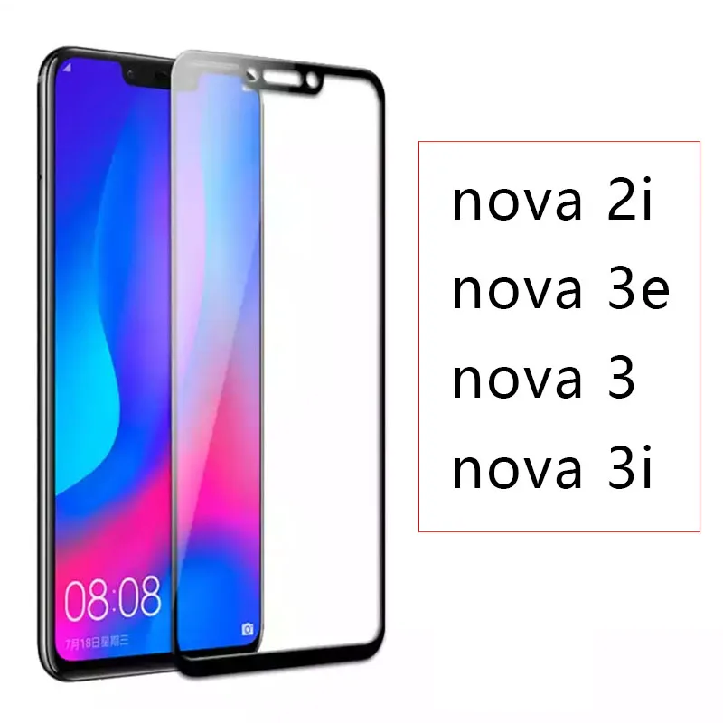 Чехол для Huawei Nova 3 3i 2i 3e полное покрытие закаленное стекло Защита экрана телефона