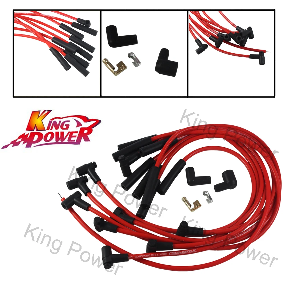 KP Бесплатная доставка 8 мм красные свечи зажигания провода HEI STR верхняя крышка