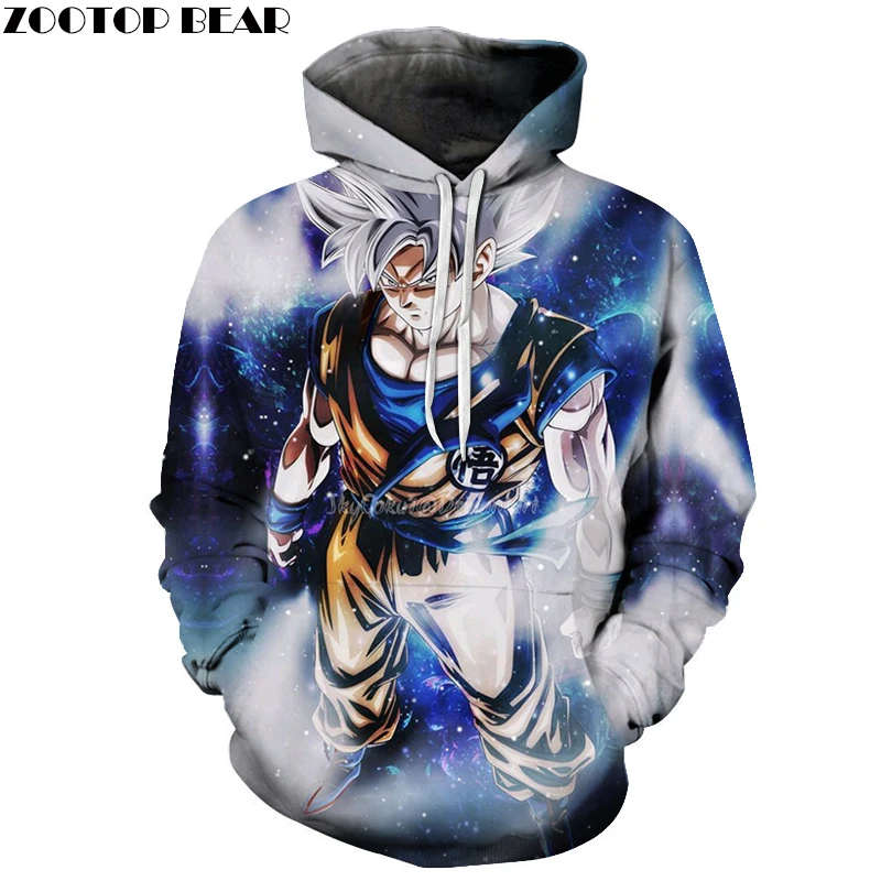 Толстовка с капюшоном «Goku» Аниме толстовки Для мужчин Dragon Ball кофты Для мужчин спортивный костюм фирменный пуловер уличная одежда в стиле «хип-хоп», Прямая поставка ZOOTOPBEAR