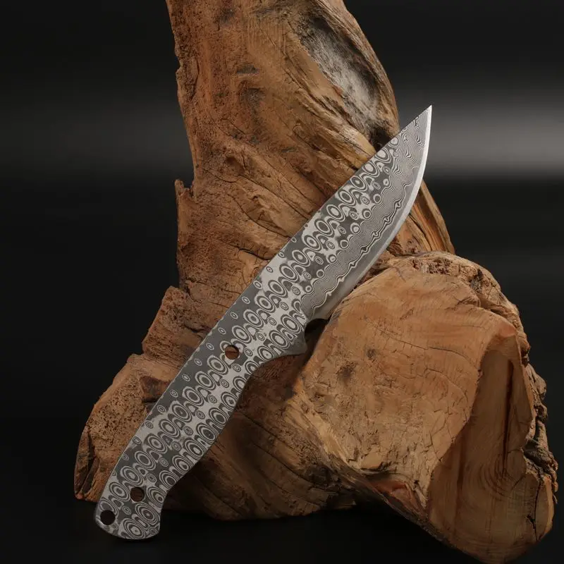 V9 ножевые заготовки из Дамаска острый охотничий нож с фиксированным лезвием для