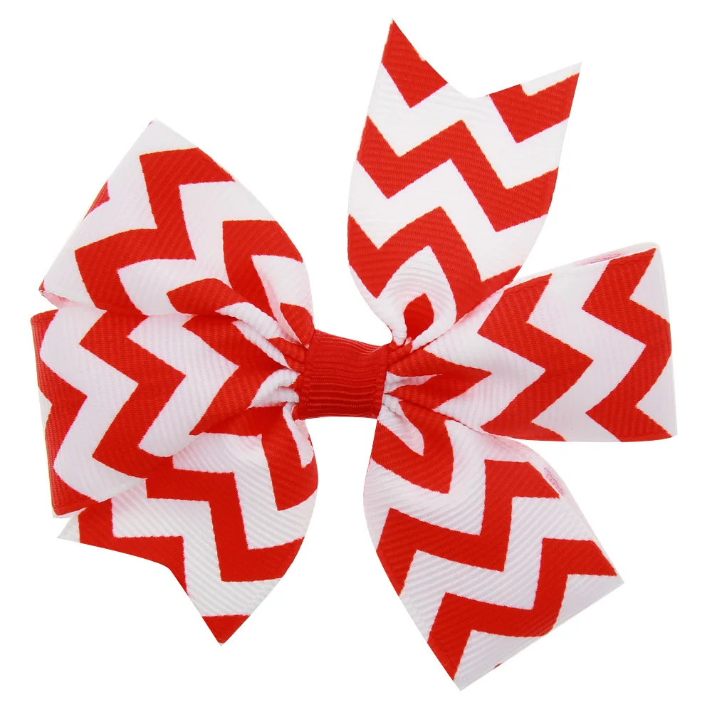 Заколка для волос в полоску с бантом и