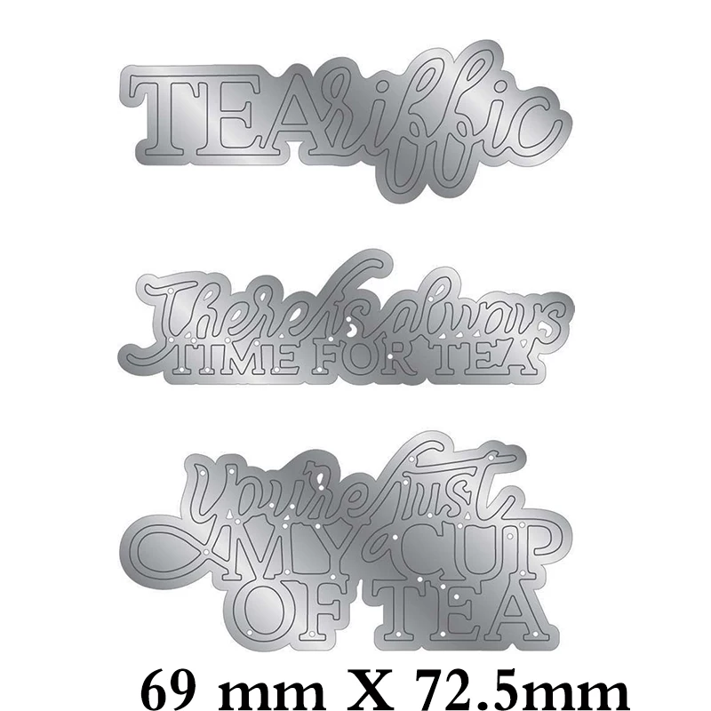Металлические режущие штампы для скрапбукинга английская фраза Teariffic Feelings