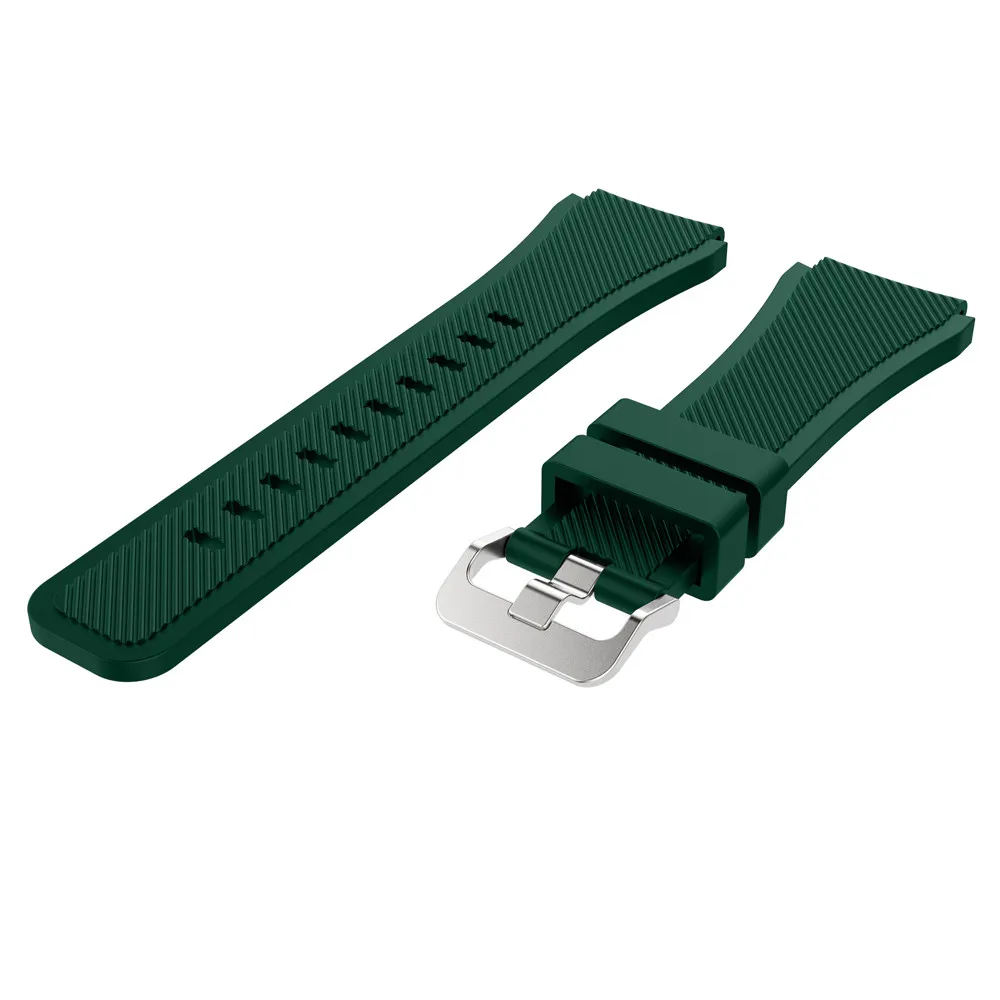 Dark green Ремешок для смарт-часов Amazfit Stratos 2 2 s, силиконовый ремешок для браслета xiaomi huami amazfit, сменный ремешок для samsung S3 - Цвет: Dark green