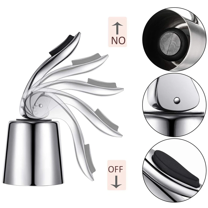 Пробка для бутылки вина из нержавеющей стали пробка с силиконом расширяющаяся