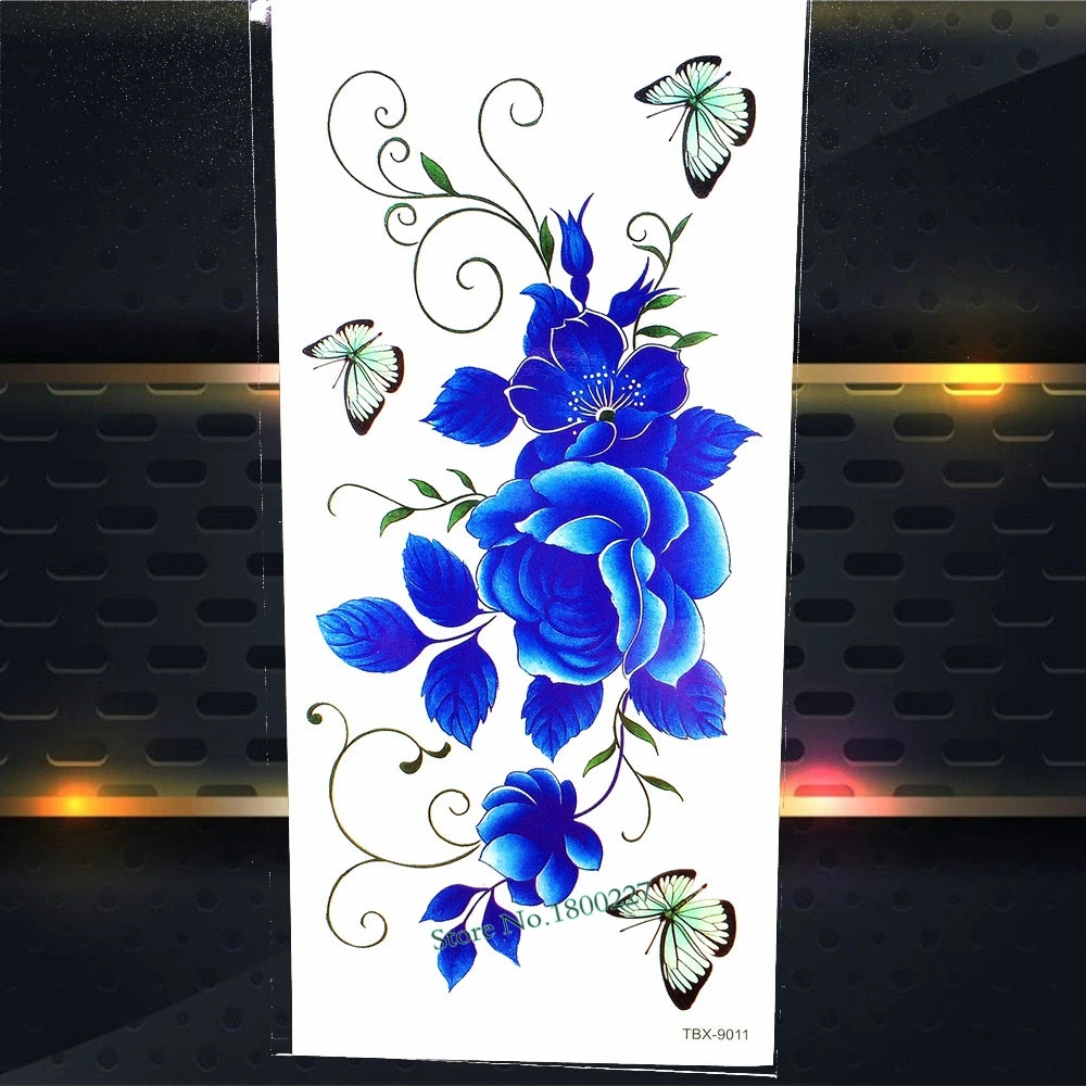 1 шт. кукольные часы в форме черепа и розы дизайн руки татуировка Сексуальная