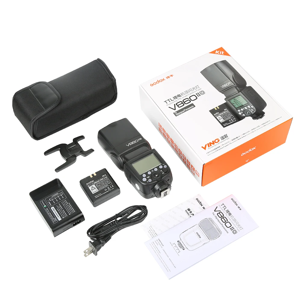 GODOX V860IIO Camera Flash Li-ion Battery 2.4G HSS Wireless TTL Light Speedlite + XPRO-O Transmitter for Olympus Panasonic | Электроника