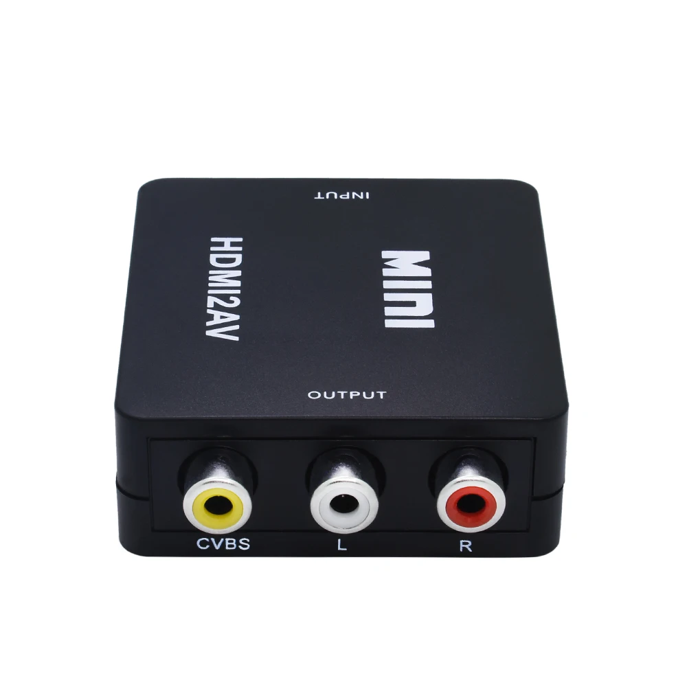 TISHRIC 100 шт. мини HDMI в AV конвертер аудио компонентный кабель HDMI2AV RCA CVBS NTSC Scaler HD TV