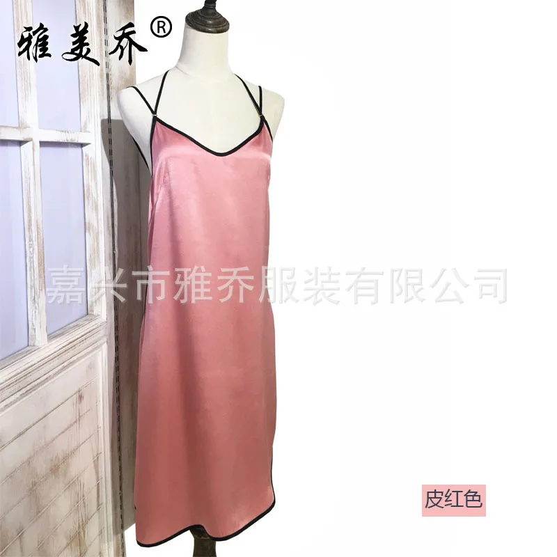 Летняя шелковая ночная рубашка для дома 100% Шелковая минималистичный стиль|silk