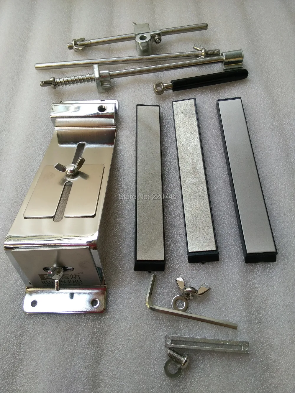 Lansky нержавеющая полностью Металлическая система точилка для кухонных ножей с 3