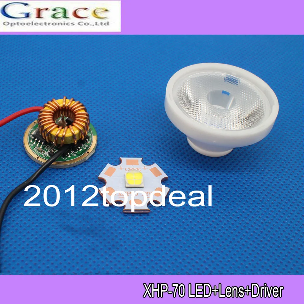 CREE XHP70 6V LED 6500k Didoes+4A Led Power Supply + 26MM 25degree Lens | Лампы и освещение
