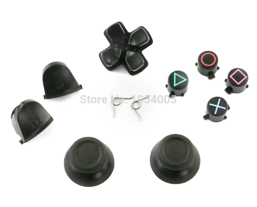 ChengChengDianWan 5 компл./Лот черный 3D Аналоговый джойстик cap L2 R2 L1 R1 с пружинной D pad набор