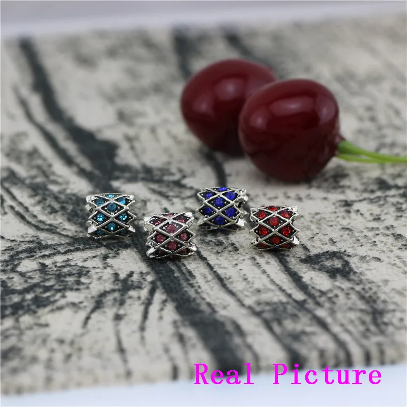 Бусины подвески с большим отверстием и кристаллами в 4 стилях подходят для