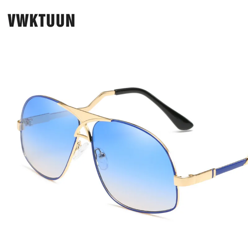

VWKTUUN Sunglasses Men Alloy Frame Sunglass Pilot Vintage Square Mirror Sun glasses For Men Oculos UV400 Driving Driver Eyewear