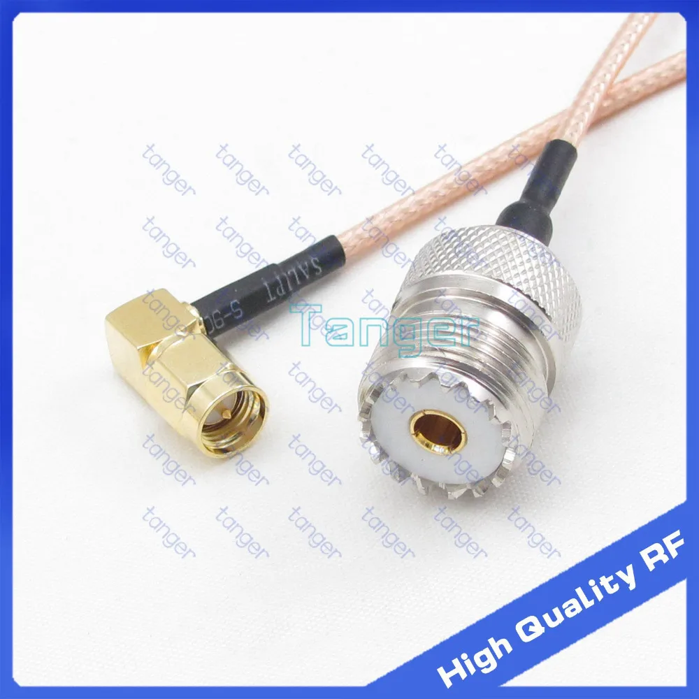 6 дюймовый UHF Женский SMA Мужской правый угол с RG 316 радиочастотный коаксиальный