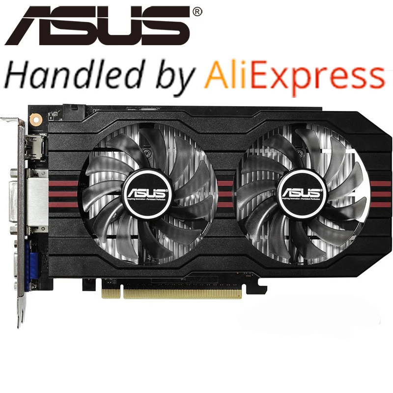 ASUS видео карта оригинальный GTX 750TI 2 ГБ 128bit GDDR5 Видеокарты для NVIDIA GeForce GTX750Ti HDMI DVI использовать карты VGA