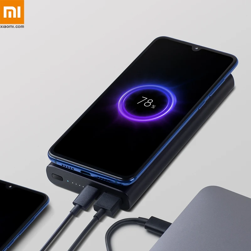 Беспроводной внешний аккумулятор Xiaomi, 10000 мА/ч, внешний аккумулятор, портативный, type-C, быстрая зарядка, внешний аккумулятор для iPhone, samsung, huawei